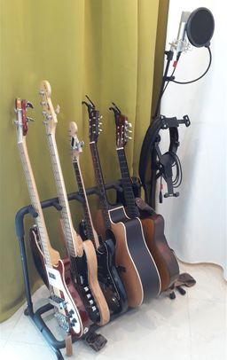 -RICKENBACKER 4003 Custom Maple. -FENDER Jazz Bass -M.Miller Sig. -Squire -FENDER Stratocaster. -ALHAMBRA Dreathnought Appalachian Series. -PALMER Classic Artesania Series.
